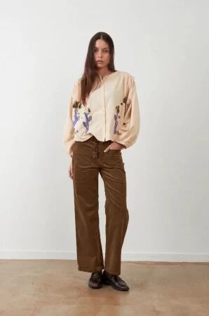 PANTALON CANELLE OLIVE