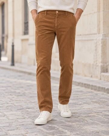 Pantalon chino camel