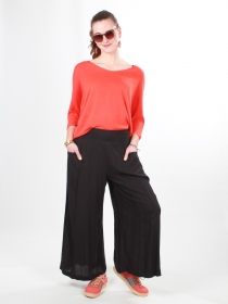Pantalon évasé Noir