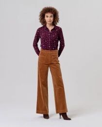 Pantal&oacute;n large poches plaqu&eacute;es Toffee