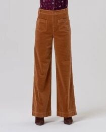 Pantal&oacute;n large poches plaqu&eacute;es Toffee