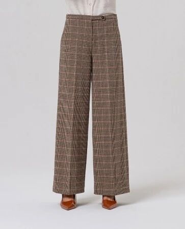 Pantal�n large taille ajust�e Camel