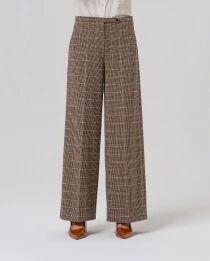 Pantal&oacute;n large taille ajust&eacute;e Camel