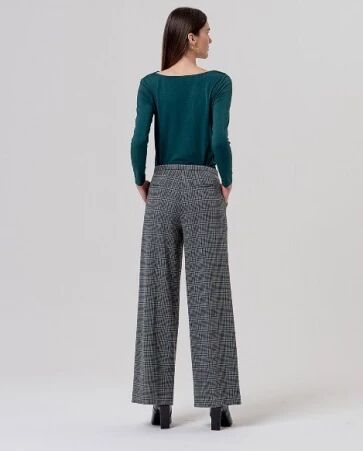 Pantal�n large taille ajust�e Gris