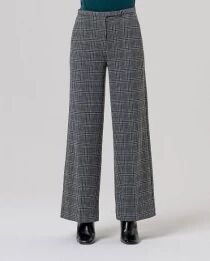 Pantal&oacute;n large taille ajust&eacute;e Gris