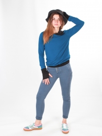 Pantalon Melly bleu pétrole