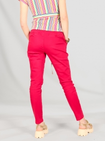  Pantalon slim ceinture Fuchsia