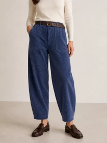 Pantalon velours barrel Indaco