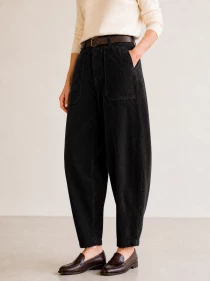 Pantalon velours barrel Nero