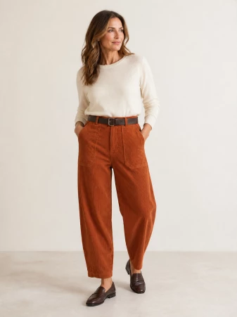 Pantalon velours barrel Peru
