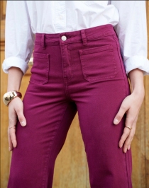 Pantalon wide leg Bordeaux