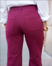 Pantalon wide leg Bordeaux
