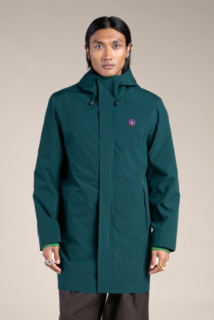 Parka doubl� coupe droite en tissu 100% recycl� Beaubourg sapin