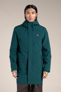 Parka doubl&eacute; coupe droite en tissu 100% recycl&eacute; Beaubourg sapin