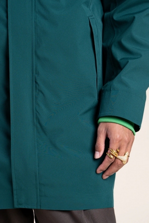 Parka doubl� coupe droite en tissu 100% recycl� Beaubourg sapin