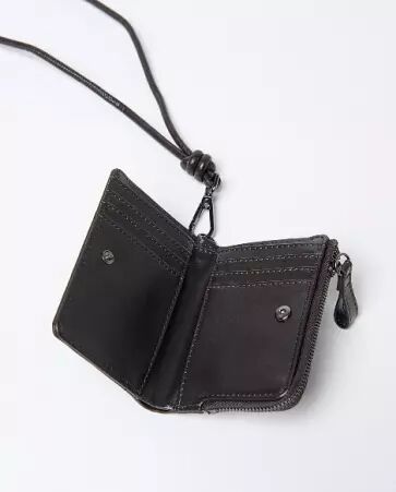 Petit portefeuille craquel� Chocolat