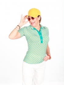 Polo Curtis manches courtes Back to 70s Bleu