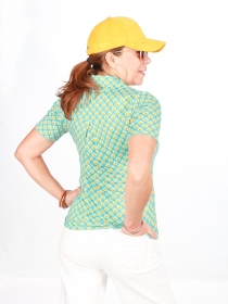 Polo Curtis manches courtes Back to 70s Bleu