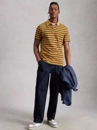 Polo rayures jaune
