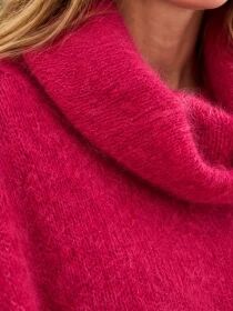 Poncho en alpaga sans manches Magenta