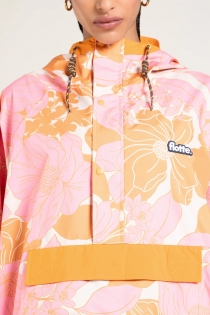 Poncho imperm&eacute;able avec poche avant Gabriel sunset bloom