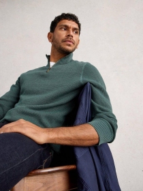 Pull à col camionneur Attadale Vert amande