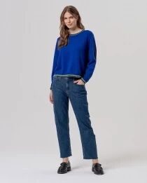 Pull &agrave; col Redodno avec contrastes Azul Cobalto