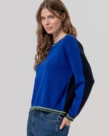 Pull � col Redodno avec contrastes Azul Cobalto