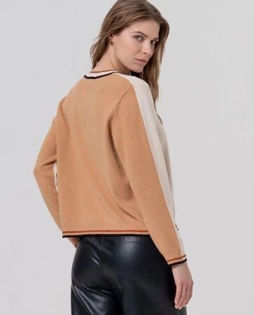 Pull � col Redodno avec contrastes Crudo