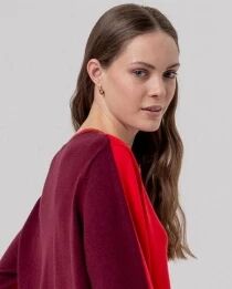 Pull &agrave; col Redodno avec contrastes Rojo