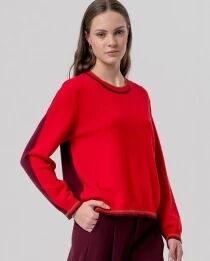 Pull &agrave; col Redodno avec contrastes Rojo