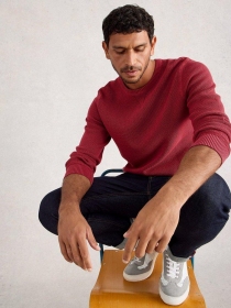 Pull col rond Attadale Bordeaux