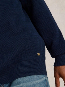 Pull col rond Attadale Navy