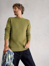 Pull col rond Attadale Vert pistache