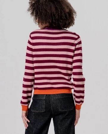 Pull col rond ray� Granate