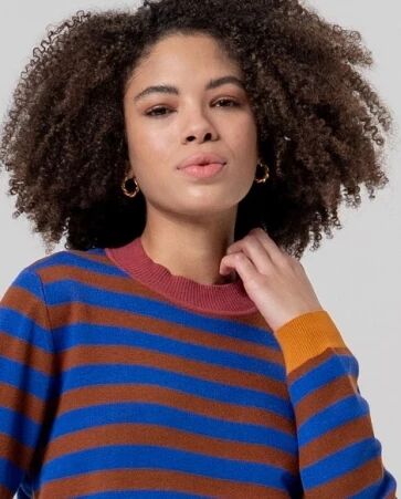 Pull col rond ray� Toffee