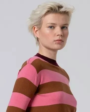 Pull col rond Rose