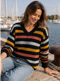 Pull cricket crochet noir