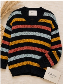 Pull cricket crochet noir