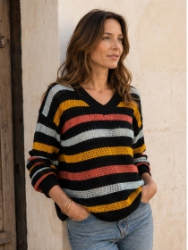 Pull cricket crochet noir