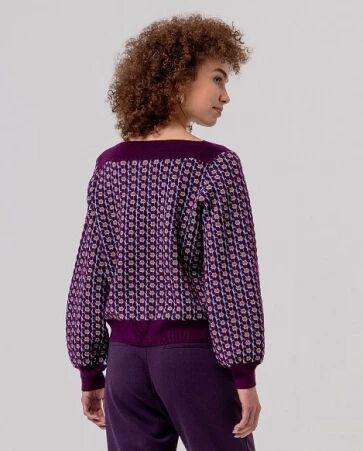 Pull jacquard col bateau Cereza