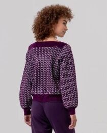 Pull jacquard col bateau Cereza