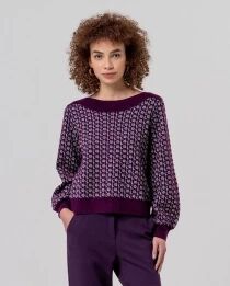 Pull jacquard col bateau Cereza
