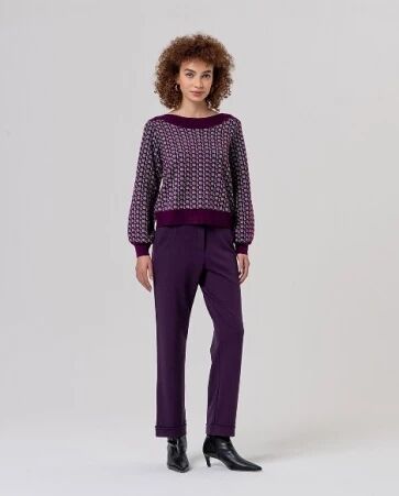 Pull jacquard col bateau Cereza