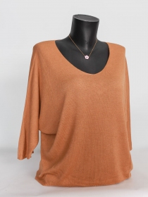 Pull Liza camel fonc&eacute;