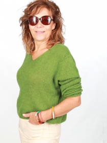 Pull Myrrha baby alpaga Olive