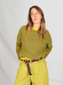  Pull ray&eacute; vert