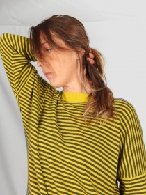  Pull ray&eacute; vert