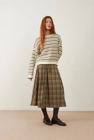 PULL STRIPY ECRU KAKI
