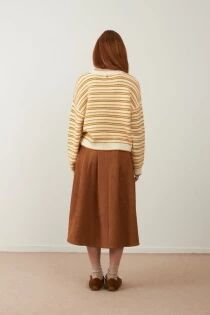 PULL STRIPY ECRU OCRE